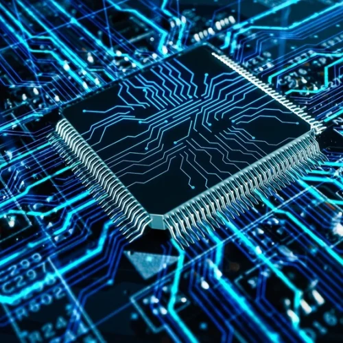 Advanced,Technology,Concept,Visualization:,Circuit,Board,Cpu,Processor,Microchip,Starting