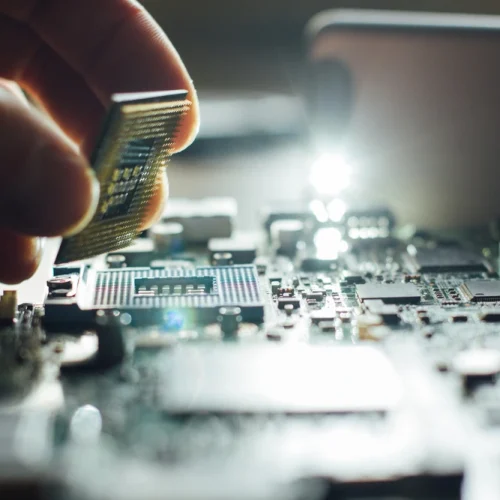 Technician plug in CPU