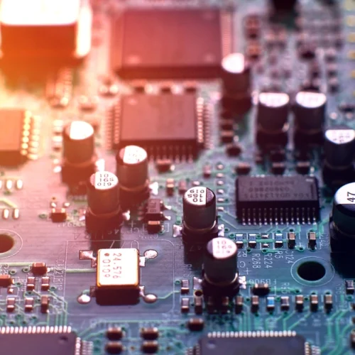 Printed,Circuit,Board,With,Chips,And,Radio,Components,Electronics