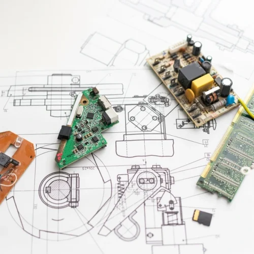 Several,Integrated,Circuit,Components,On,Microcircuit,Diagram,Drawing